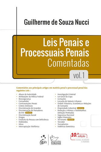 Livro Leis Penais E Processuais Penais Comentadas - Vol. 1