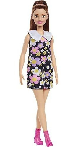 Vestido Recto Barbie Fashionistas Doll 187, Morena Con Forma