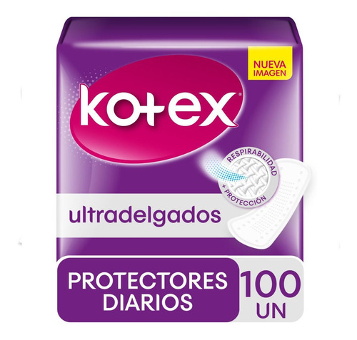 Protector Diario Kotex Puro Y Natural - 100 Uds.