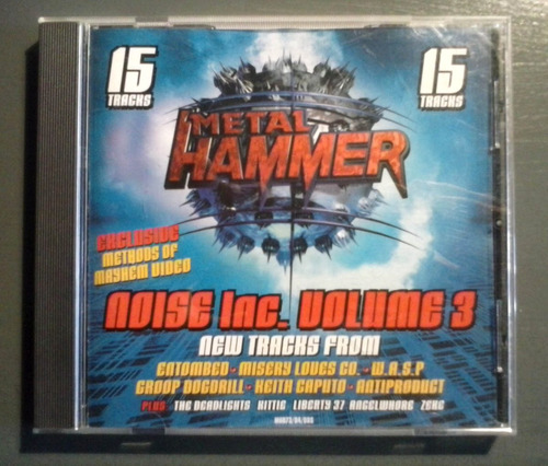 Cd Compilado Metal Hammer Noise Vol 3 Entombed Wasp K Caputo
