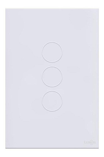 Interruptor Touch Tok Glass 3 Pads Wi-fi Branco 4x2