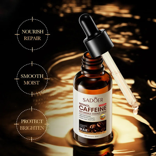 Sérum Facial Con Retinol Y Cafeína Sadoer, Reduce Los Poros