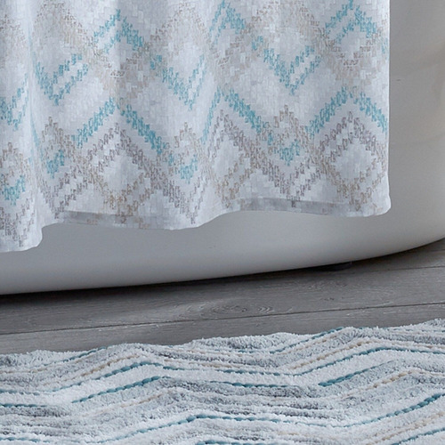 Cortina De Baño De Tela 182 X 182 Cm Mesa Chevron
