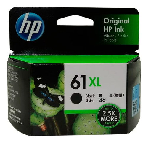 Cartucho Hp 61 Xl Color Negro Sello Garantia Original