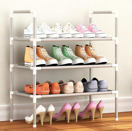 3rd Layer Multi Layer Shoe Rack Plastic Stackable Breathable