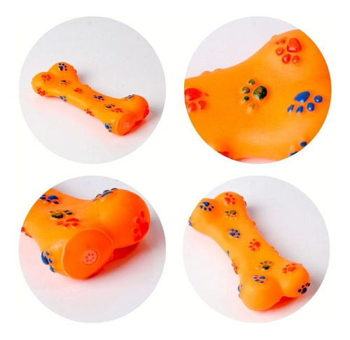 Imagem 3 de 6 de Borracha Brinquedo Pet Ossinho Divertido Pronta Entrega