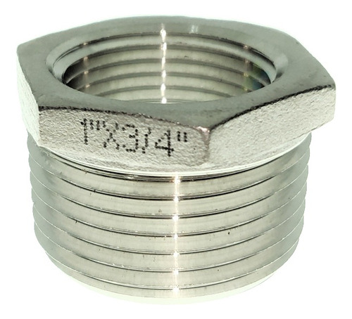 Conexión Reducción Bushing De 1 A 3/4 Acero Inoxidable
