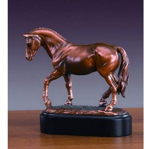 Hanoverian Mare Caballo Acabado Bronce Estatua Base 8 Inche