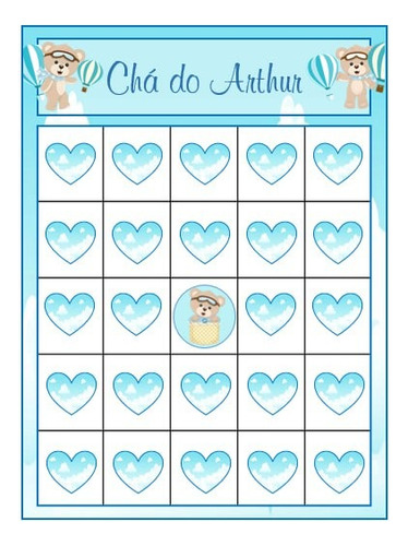 200cartelas Baby Bingo Chá Bebê Personalizada Envio No Email
