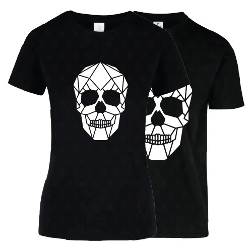 Playeras Skull Halloween Calaveras Novios Día De Muertos M15