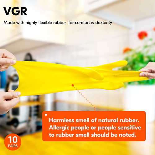 Vgo - 10 Pares De Guantes Reutilizables Para El Hogar, Guant