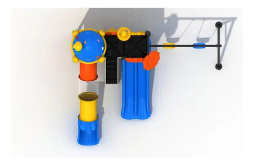 Juego Infantil Champy Blue Con Resbaladilla Y Columpios