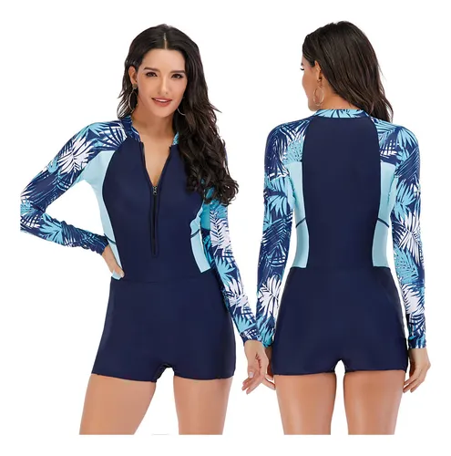 Traje Ba o Una Femenino Pieza Prote Solar Neopreno Surf Meses
