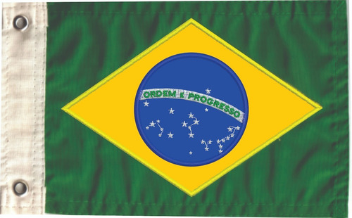 Bandeira Para Moto Bordada Dupla Face Kit Com 02 Peças