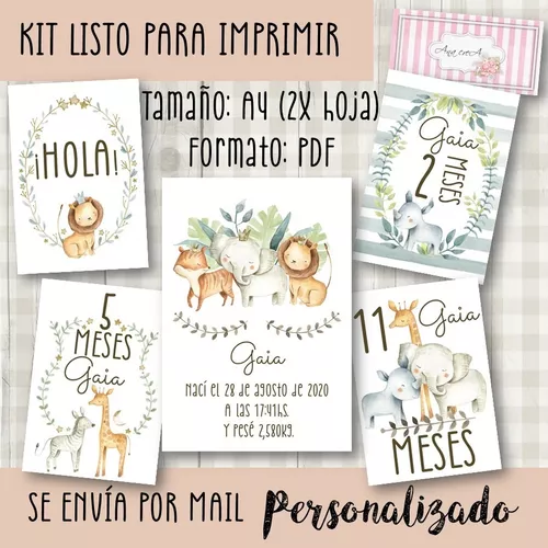 Tarjetas cumple mes del bebé - Maternidad