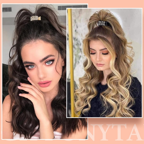 3 Clipes De Strass Para Garras De Cabelo Para Rabo De Cavalo
