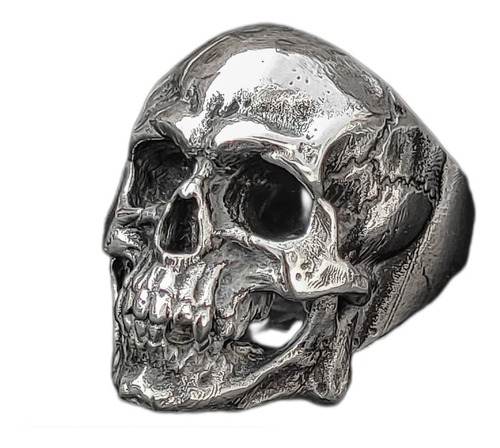 Anillo Calavera Gigante Plata 925 Todos Los Talles A Medida 