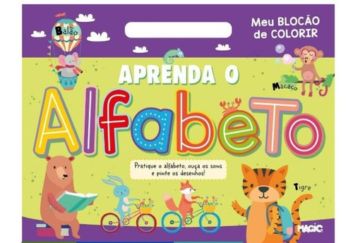 Livro Infantil Blocão De Colorir Alfabeto C/ 48pag 27x35