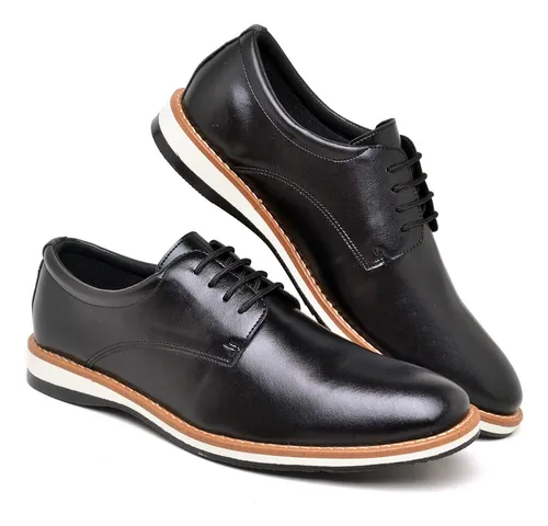 Sapato Casual Masculino Derby Oxford Moderno E Confortavel