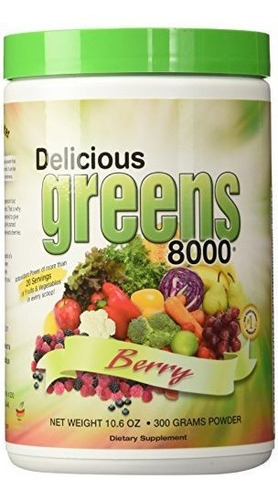 Greens World Delicious Greens 8000 Berry - 10.6 Oz