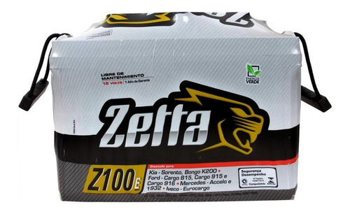 Bateria 100a Zetta Z100e