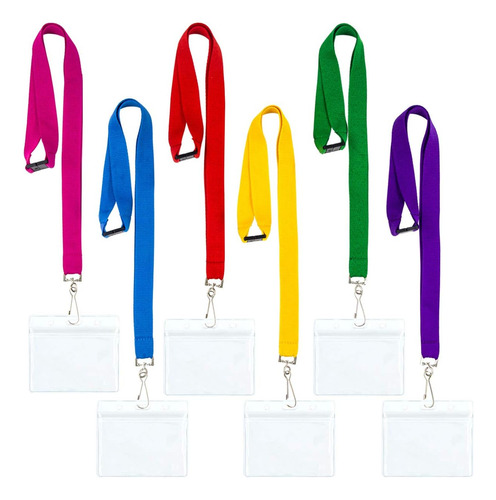 Diy Bright Color Hall Pass Lanyards Porta Credenciales ...