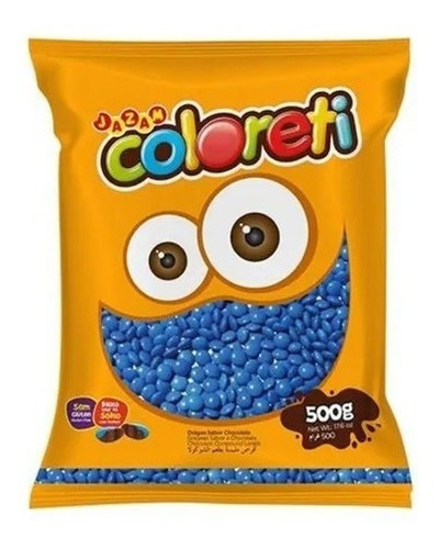 Confete Coloreti Chocolate Jazam 1 Und. 500g Escolha A Cor Cor Azul