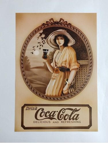 Poster Coca Cola Jardín Vintage 