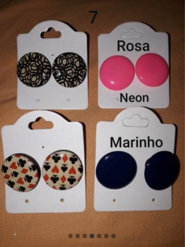 Kit 4 Peças - Brincos Botão