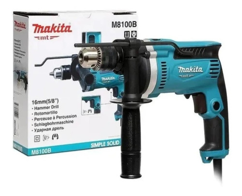 Taladro percutor atornillador eléctrico de 13mm Makita M8100B 710W + accesorio 220V