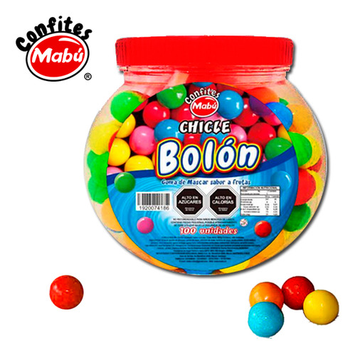 Chicle Bolon Multicolor 100 Unidades 