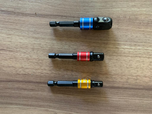 Set Adaptadores Hexagonal Para Atornilladores 1/4 3/8 1/2