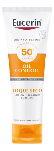 Eucerin Sun 50+ Oil Control Corporal Toque Seco 50ml D Viaje