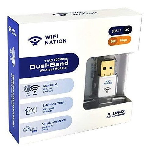 Wifi Nation Wifi Dongle Mini 802.11ac Ac600 Usb Wifi Adapter