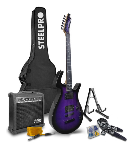 Paquete Guitarra Electrica Jethro Series By Steelpro 039-sk