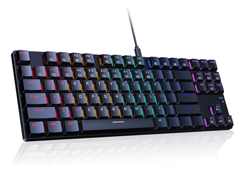 Teclado Mecánico Tkl Led Rgb 80% - Interruptores Rojos