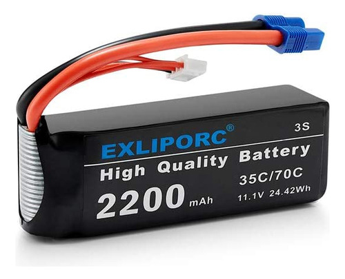 Exliporc Batería Lipo Pack 35 C 2200 Mah 3s 11.1 V Para Rc C