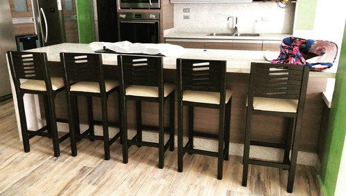 Imagen 2 de 3 de Sillas, Bancos, Altas, Madera, Bar, Cocina, Meson