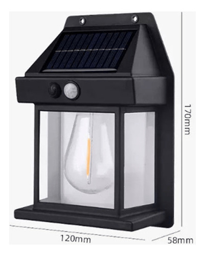 Lámpara Solar De Filamento De Tungsteno Impermeable Para Ext