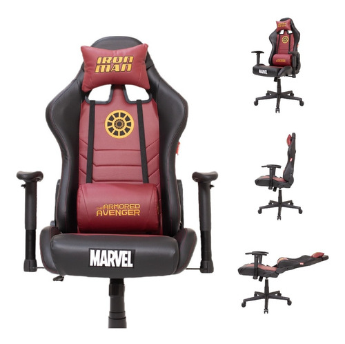 Cadeira De Escritorio Presidente Gamer Pro Marvel Giratoria