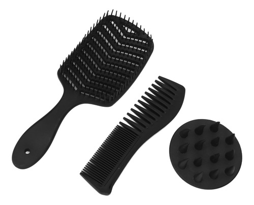 Escova De Cabelo Hollow Out, Conjunto De 3 Pentes, Pente Fác