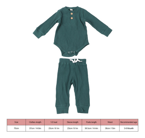 Conjunto De Mono Y Pantalones Para Bebé Trajes Cómodos De A