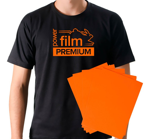 Power Film Premium - Laranja - A4 - 10 Folhas