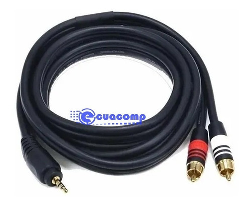 Cable De Audio Plug De 3.5 Mm A 2 Rca 1.8 Mts Reforzado