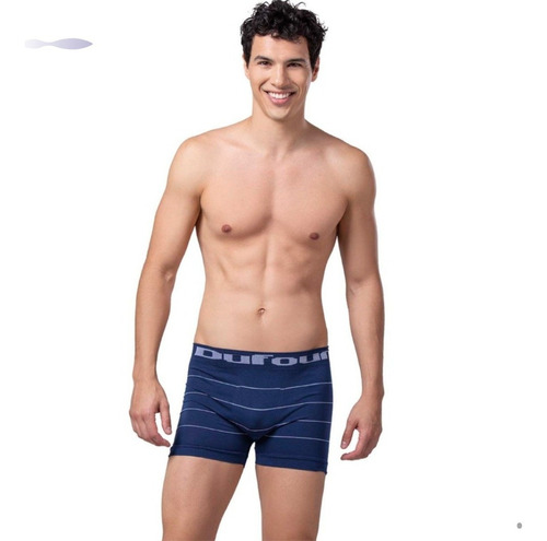 Pack X3 Boxer Hombre Sin Costura Rayado Dufour Art. 11881