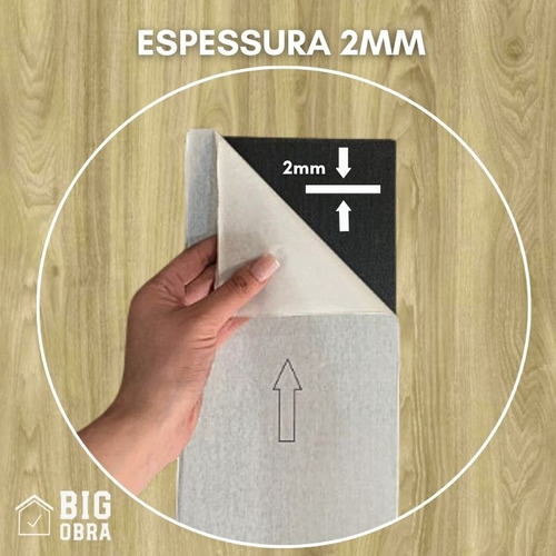 Piso Vinílico Autoadesivo 2mm Régua Madeira Big Obra 13m2