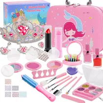 Comprar 32 pcs Juguetes De Maquillaje Lavables Y No Tóxico Para Niñas,Juguete Maquillaje Real Lavables Estuche Set Niñas Infantil,Kit De Maquillaje , Kit De Maquillaje Moda Conjunto