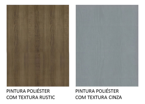 Mueble de Cocina de Esquina Completa Madesa Emilly 417cm 02 Color Rústico/Gris
