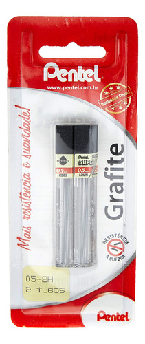 Grafites 0.5 Mm 2h - Pentel - 2 Tubos Com 12 Unidades