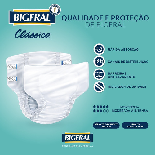 Imagem 2 de 5 de Fralda Bigfral Clássica Tamanho G - 7 Unidades